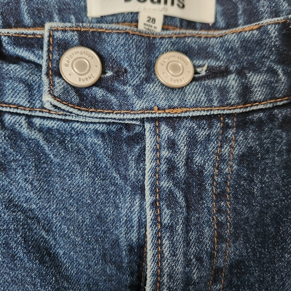 Reformation | Donna High Waist Raw Hem Bootcut Jeans in Amani - Size 28 - Picture 5 of 11